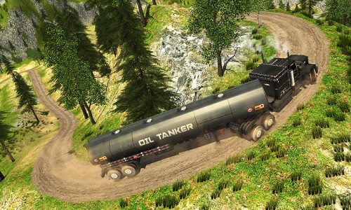 اسکرین شات بازی Uphill Offroad Army Oil Tanker 3