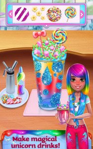 اسکرین شات بازی Unicorn Food - Rainbow Glitter Food & Fashion 2