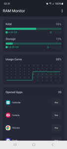 اسکرین شات 3 برنامه RAM Monitor Memory - Stop Apps