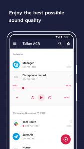 اسکرین شات برنامه Call Recorder - Talker ACR 1