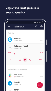 اسکرین شات 1 برنامه Call Recorder - Talker ACR