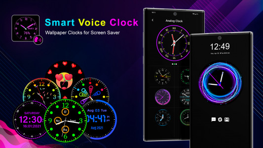 اسکرین شات برنامه Speak Clock Smart Watch AOD 4