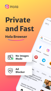اسکرین شات 1 برنامه Hola-Private&Fast web