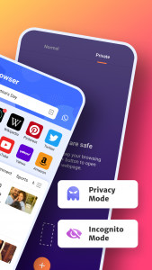اسکرین شات برنامه Hi Browser-Private&Fast web 2