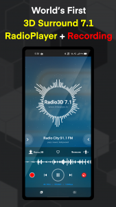 اسکرین شات برنامه 3D 7.1 RadioPlayer + Recording 1