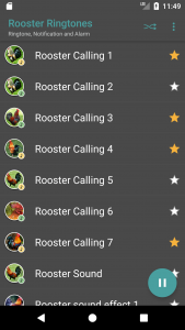 اسکرین شات برنامه Rooster Sounds 3