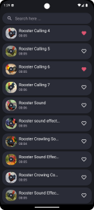 اسکرین شات برنامه Rooster Sounds 5