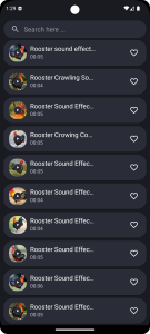 اسکرین شات برنامه Rooster Sounds 6