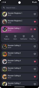 اسکرین شات برنامه Rooster Sounds 3