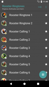 اسکرین شات برنامه Rooster Sounds 2