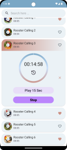 اسکرین شات برنامه Rooster Sounds 8