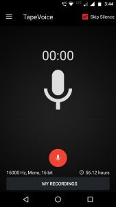 اسکرین شات برنامه Smart Recorder : TapeVoice 1