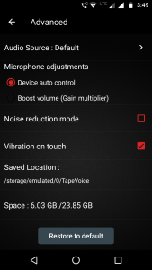 اسکرین شات برنامه Smart Recorder : TapeVoice 6