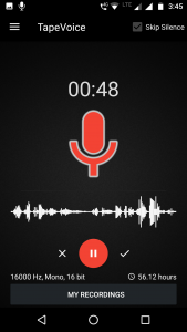 اسکرین شات برنامه Smart Recorder : TapeVoice 2