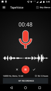 اسکرین شات برنامه Smart Recorder , Voice Recorder - TapeVoice 2
