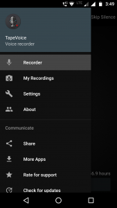 اسکرین شات برنامه Smart Recorder : TapeVoice 8