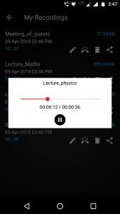 اسکرین شات برنامه Smart Recorder : TapeVoice 4