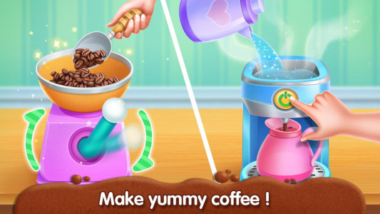 اسکرین شات 2 بازی Kitty Café: Make Yummy Coffee