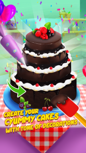 اسکرین شات برنامه Cake Baking Games : Bakery 3D 1