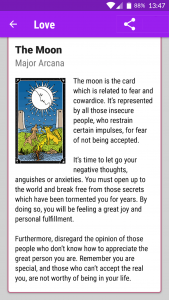 اسکرین شات برنامه Tarot - Daily cards 4