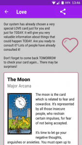 اسکرین شات برنامه Tarot - Daily cards 5