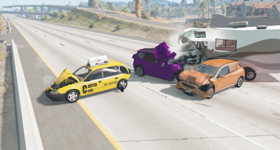 اسکرین شات بازی Taxi Crash Car Game Simulation 5