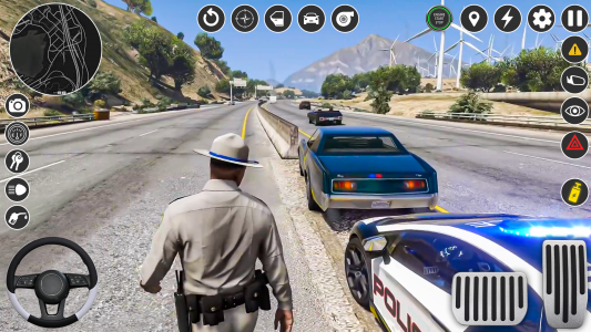 اسکرین شات بازی Police Car Chase 3D Car Games 1
