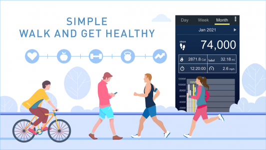 اسکرین شات برنامه Pedometer - Step Counter App 2
