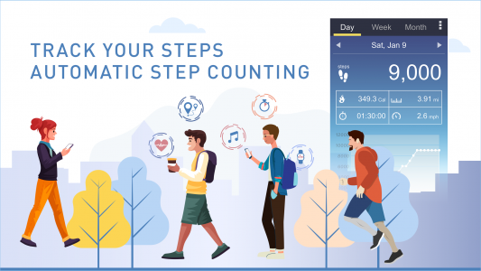 اسکرین شات برنامه Pedometer - Step Counter App 3