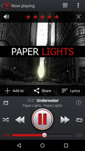 اسکرین شات برنامه PlayerPro Red Fusion Skin 1