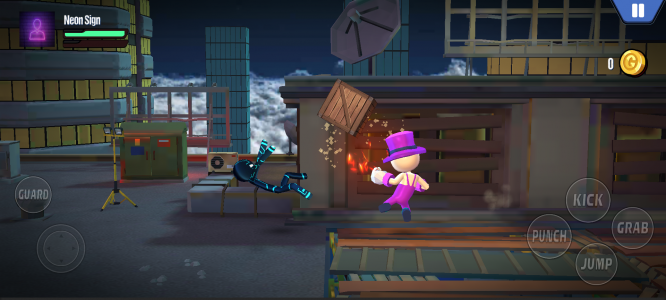 اسکرین شات برنامه Stickman Ninja Fighting Games 4