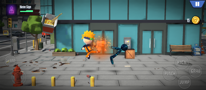اسکرین شات برنامه Stickman Ninja Fighting Games 3