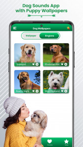 اسکرین شات 8 برنامه Dog Sound Ringtones Wallpapers
