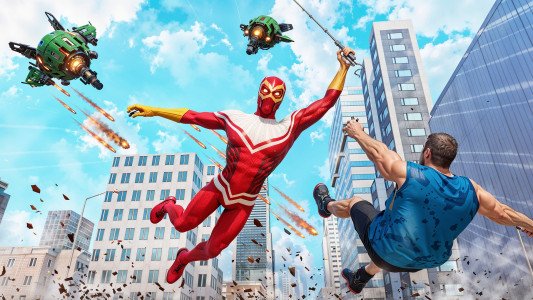 اسکرین شات بازی Miami Rope Hero : Spider Games 3