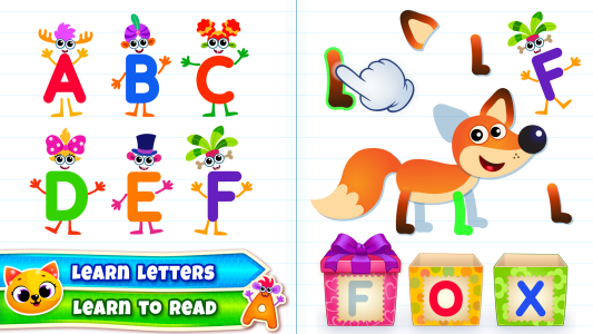 اسکرین شات 5 بازی Bini ABC Kids Alphabet Games!