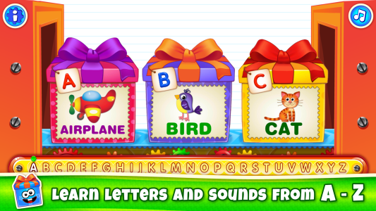 اسکرین شات 1 بازی Bini ABC Kids Alphabet Games!