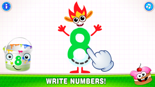 اسکرین شات بازی Learning numbers for kids! Writing Counting Games! 3
