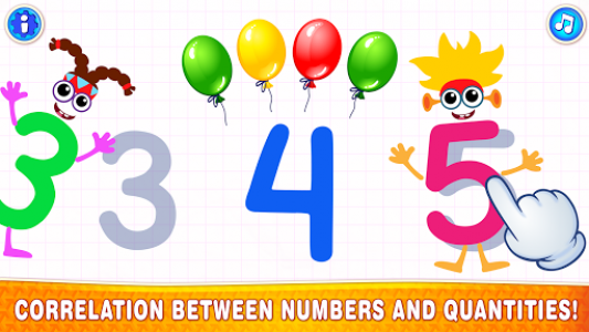 اسکرین شات بازی Learning numbers for kids! Writing Counting Games! 5