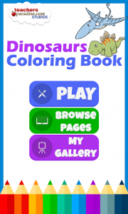 اسکرین شات بازی Dinosaurs Coloring Book 1