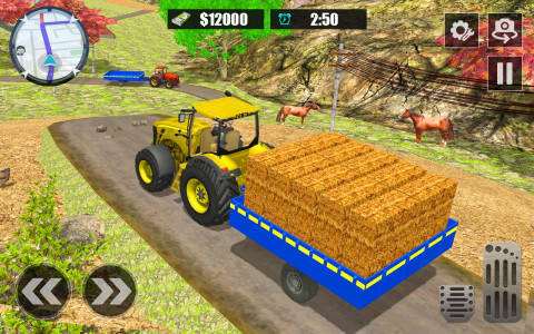 اسکرین شات برنامه Tractor Trolley Farming Games 2