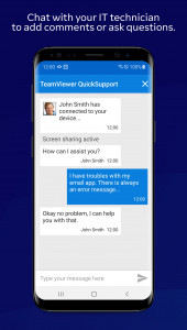 اسکرین شات برنامه TeamViewer QuickSupport 5