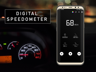 اسکرین شات برنامه GPS Speedometer - Odometer 1
