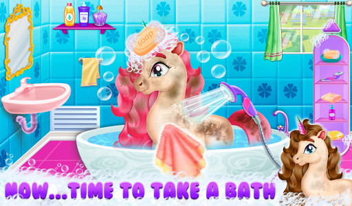 اسکرین شات بازی Little Unicorn Care and Makeup - Baby Pony Caring 2