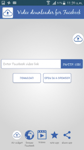 اسکرین شات برنامه Video downloader For Facebook 1