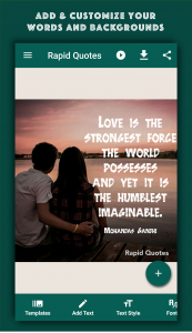 اسکرین شات 1 برنامه Quotes Creator - Status Upload