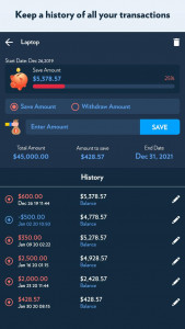 اسکرین شات 5 برنامه Piggy Bank: Savings Goal