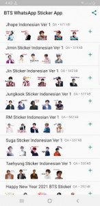 اسکرین شات برنامه BTS Sticker WAStickerApp KPOP Idol for Whatsapp 8