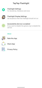 اسکرین شات برنامه TapTap Flashlight - Android 11 Gesture 1
