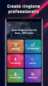 اسکرین شات برنامه Make Ringtones From My Music -  MP3 Cutter 1