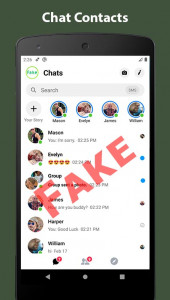 اسکرین شات برنامه Fake Chat Conversation - prank 1